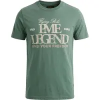 PME Legend T shirt turquoise jersey met opdruk