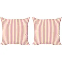 Abakuhaus Roze en gele kussensloopset (2 stuks), retro pastelkleur 45 cm, lichtgeel lichtroze