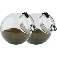 Aps Voorraadpot Glas met Lepel - Aromadicht - Vaatwasserbestendig - Edelstaal/Siliconen - Set van 2