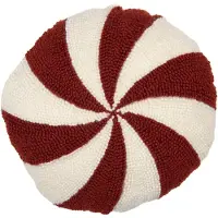 Clayre & Eef Sierkussen Ø 30x10 cm Rood Polyester