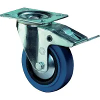 BS Rollen Zwenkwiel | wiel d. 100 mm draagvermogen 140 kg | met rem kunststof | 104x80 mm | 1 stuk - L520.B61.101 L520.B61.101