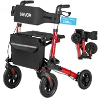 Vevor 3-weg opvouwbare rollator met zitje