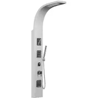 Vente-unique Hydromassagedouchekolom - Zilver - 20 x 150 cm - TYRA