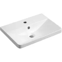 A&n&a aqualine Sen meubelwastafel, gegoten marmer, 51x35cm, wit
