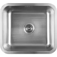 Aqualine RVS ingebouwd spoelbak 50x18x45cm