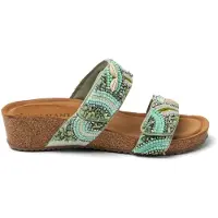 Lazamani Slippers Dames Aqua Leer Maat 37