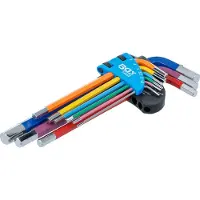 Bgs Stiftsleutelset - meerkleurig - binnenzeskant 1,5 - 10 mm - 9 delig