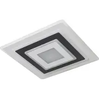LINDBY LED-plafondlamp Rebeka, dimbaar, wit / opaal, Woon-/ Eetkamer, Kunststof, Modern, LED plafondlamp