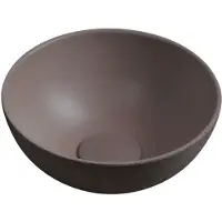 Sapho Minor opzetwastafel van beton, dia 26cm, donkerbruin