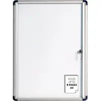 BI-Office Enclore Indoor Budget Vitrine Magnetisch 1 x A4 Ja Gelakt staal 28,9 (B) x 37,9 (H) cm Wit