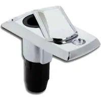 Attwood Zamak Rectangle Base For 12º Angled Pole Zwart,Zilver 12V