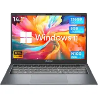 Chuwi Notebook GemiBook XPro - Intel N100 processor, 14,1" display, Windows 11, 8+256GB, 5000mAh batterij - Grijs