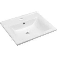 Aqualine Zuno 55 Keramische meubelwastafel 55x45cm, wit