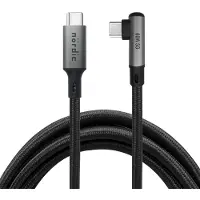 NÖRDIC USB-C naar USB-C - USB3.2 Gen1 - Geschikt voor Oculus Quest / Quest 2 VR bril - 5m - Zwart