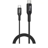 Jaym , USB-C naar USB-C PD 3.0 100W opladen en synchroniseren kabel 1m, Zwart