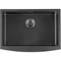 Sapho American Halfinbouw RVS spoelbak 70x50cm, gunmetal