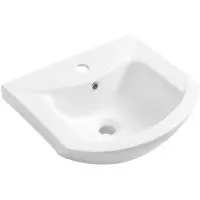 Aqualine Zero 45 Keramische meubelwastafel 45,5x40cm, wit