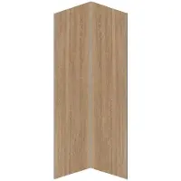Vente-unique Set van 2 douchewandpanelen met houteffect van aluminium met profielen - 2 x L90 x H210 cm ENEKO