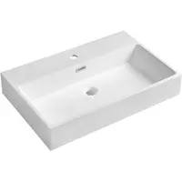 Hak Aquatic wastafel, gegoten marmer, 70x46cm, wit