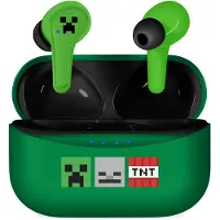 OTL TECHNOLOGIES MC1227 Minecraft TWS-koptelefoon, draadloze oplaadcase, groen