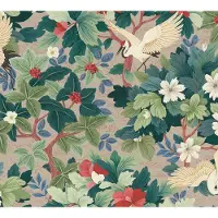 A.S. Création KRAANVOGEL BEHANG | Oosters - Beige Groen Rood Blauw - Pintwalls III