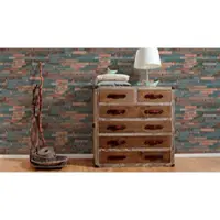 AS-Creation Vliesbehang 35582-3 Best of Wood'n Stone 2 klinkers grijs/blauw/bruin