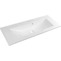 Hak Yukon Kunstmarmeren wastafel 120x45cm, wit