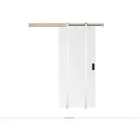 Vente-unique Schuifdeur met klamplaagsysteem - H205 x L83 cm - Mdf + Pvc - Wit - VARIN II