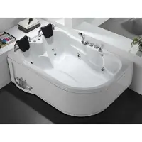 Vente-unique Massagebad RAFINA - 2 personen - 181 x 123 x H70 cm - linkse hoek