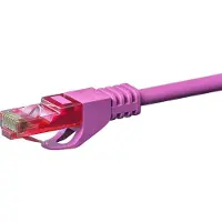 Dsit CAT6 netwerkkabel, U/UTP, 5 meter, roze, 100% koper