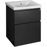 A&n&a aqualine Altair Wastafelonderkast 57x72,5x45cm, mat zwart