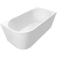 Aqualine Tibera R vrijstaand hoekbad 150x75cm, wit