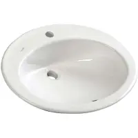 Sapho Tropico - Verzonken wastafel 58x46 cm, met overloop, kraangat, wit TP230