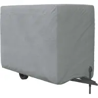 vidaXL Paardentrailerhoes 376x168x240 cm vliesvlies grijs