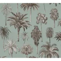 A.S. Création PALMBOMEN BEHANG | Botanisch - Bruin Grijs Saliegroen - Pintwalls III