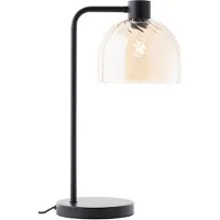 Brilliant Tafellamp Casto zwart met amber glas