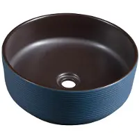 Hak Sapho PRIORI keramische wastafel, diameter 41 cm, blauw/bruin