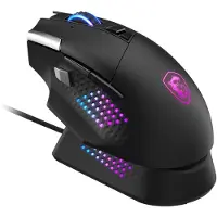 MSI Draadloze Bluetooth/2,4 GHz/USB gaming muis - VERSA PRO Wireless - Oplaadstation - Zwart