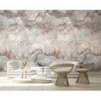Overig Fotobehang Smart Art Gallery - Roze - Grijs - Vergrijsd Roze-beige - Grijs-blauw - 2,70m X 212cm