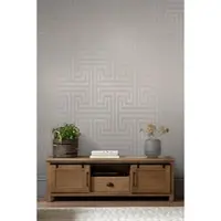 Next vliesbehang Metallic Greek Key grijs 10mx52cm