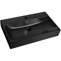 Sapho Toridi Keramische wastafel 76x46,5cm, zwart mat