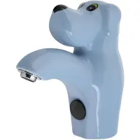 Sapho Keramische op het blad gemonteerde sensorkraan, 6V DC (4xAA), Hond, Blauw