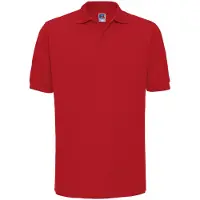 Russell Herren Ripp Polo-shirt, korte mouwen, model FK708 (maat L) (rood)