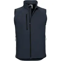 Russell Herren Softshell-vest, 3-laags, model FK721 (maat XS) (marineblauw)