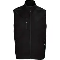 Sols Heren Falcon Softshell Bodywarmer met rits (Zwart)
