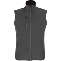 Sols Dames/Dames Falcon Bodywarmer Softshell met rits (Houtskool Grijs Effen)