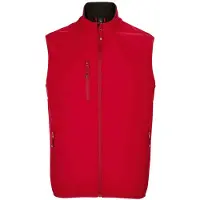 Sols Heren Falcon Softshell Bodywarmer met rits (Peperrood)