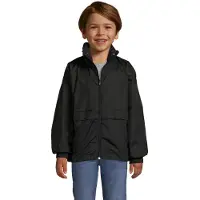 Sols Windjack voor kinderen (Zwart)