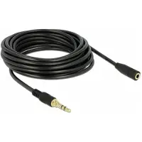 DeLOCK 3,5mm Jack stereo audio slim kabel verlengkabel met extra ruimte / zwart - 5 meter