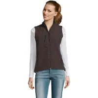 Sol Dames/Dames Rallye Softshell Mouwloos Gilet (Donkere chocolade)